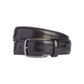 RB4025A | Cintura Uomo Made in Italy in Vero Cuoio Conciato al Vegetale. Fibbia in finitura Canna di Fucile Satinato. Colore Nero. Dimensioni: cm 125 x 3,5 x 0,5 (giro vita cm 110)